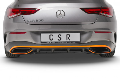 Spoiler střední pod zadní nárazník CSR - Mercedes Benz CLA X118 AMG-Line černý matný
