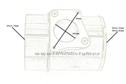 Adaptér k Blow off ventilu TurboWorks, průměr 80mm Lancer Evo X