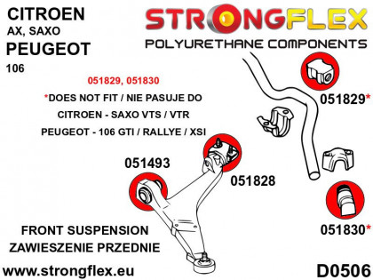 051830A: Tuleja łącznika stabilizatora przedniego SPORT