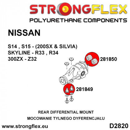 281850A: Tuleja tylnego dyferencjału - tylna SPORT