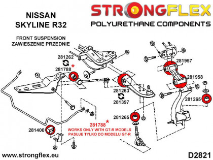 281788A: Tuleja przedniego drążka reakcyjnego GT-R SPORT