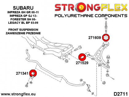 271609A: Tuleja wahacza przedniego tylna SPORT