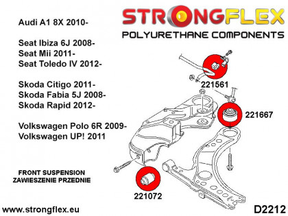 221561A: Tuleja stabilizatora przedniego SPORT