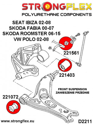 221561B: Tuleja stabilizatora przedniego