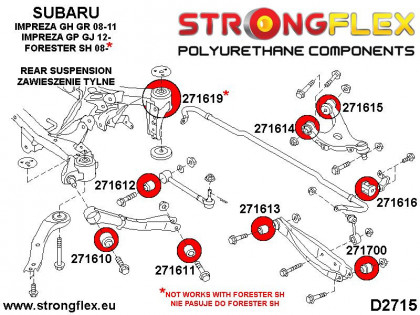 271611B: Tuleja wahacza tylnego - wzdłużnego tylna