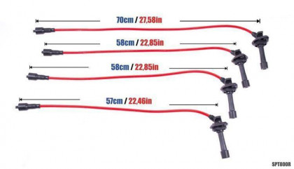 Przewody zapłonowe PowerTEC SUBARU IMPREZA STI TURBO EJ20 97-00 Niebieskie