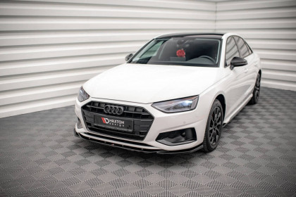 Spojler pod nárazník lipa V.2 Audi A4 B9 Facelift černý lesklý plast