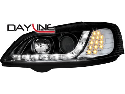 Přední světla Devil Eyes Opel Astra G 98-04 LED blinkr černá