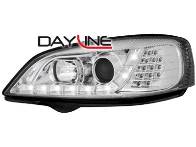 Přední světla Devil Eyes Opel Astra G 98-04 LED blinkr chrom