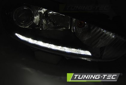 Přední světla s LED denními světly Ford Fiesta MK7 13- chrom