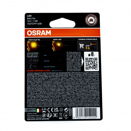 OSRAM PY21W 12V Amber - ��te LEDriving? blister