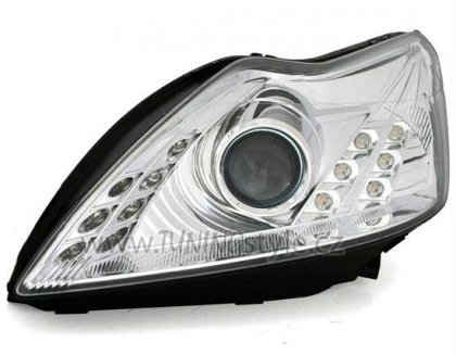 Přední světla s LED světly Ford Focus 08-11 chrom