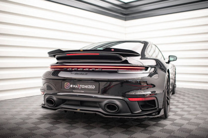 Prodloužení spoileru Porsche 911 Turbo S 992 černý lesklý plast