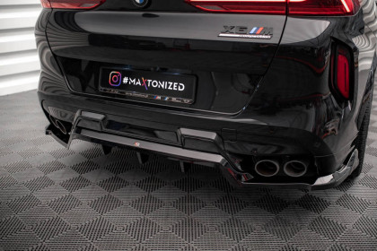 Spoiler zadního nárazníku BMW X6 M F96 černý lesklý plast