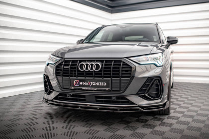 Spojler pod nárazník lipa V.2 Audi Q3 S-Line F3 černý lesklý plast