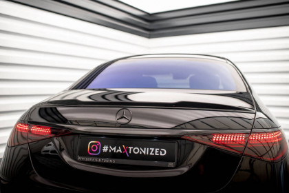 Prodloužení spoileru 3D Mercedes-Benz S AMG-Line W223 černý lesklý plast 