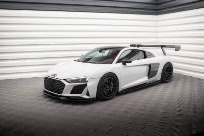 Prahové lišty V.2 Audi R8 Mk2 Facelift černý lesklý plast