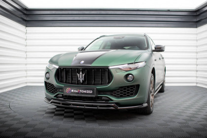 Spojler pod nárazník lipa V.2 Maserati Levante Mk1 černý lesklý plast