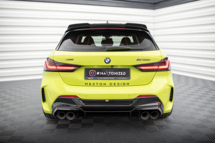 Zadní difuzor V.2 + Miltek sport exhaust BMW 1 F40 M-Pack/ M135i černý lesklý plast , černé koncovky