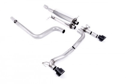 Zadní difuzor V.2 + Miltek sport exhaust BMW 1 F40 M-Pack/ M135i černý lesklý plast , černé koncovky