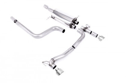 Zadní difuzor V.2 + Miltek sport exhaust BMW 1 F40 M-Pack/ M135i černý lesklý plast , titanové koncovky