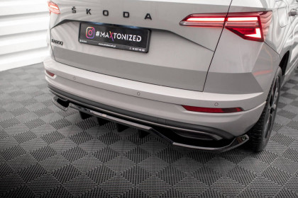 Spoiler zadního nárazniku Škoda Karoq Sportline Mk1 Facelift černý lesklý plast