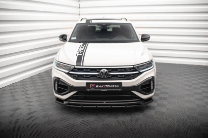 Spojler pod nárazník lipa V.1 Volkswagen T-Roc R Mk1 černý lesklý plast