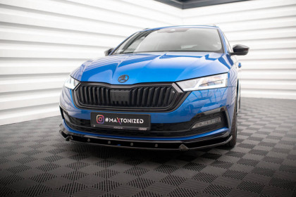 Spojler pod nárazník lipa V.1 Škoda Octavia Sportline Mk4 černý lesklý plast