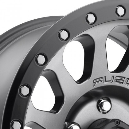 Alloy wheel D601 Vector Matte Gunmetal/Black Bead Ring Fuel