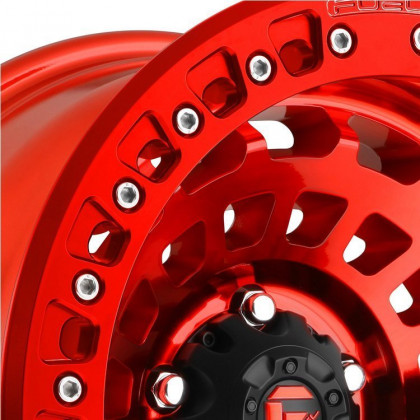 Alloy wheel D100 Zephyr Beadlock Candy Red Fuel