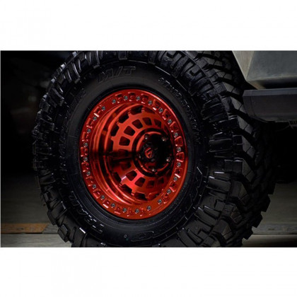 Alloy wheel D100 Zephyr Beadlock Candy Red Fuel