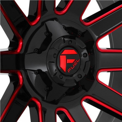 Alloy wheel D643 Contra Gloss Black/Red Tinted Clear Fuel