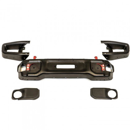 Front steel bumper straight with winch plate OFD