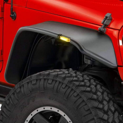 Front and rear fender flares standard coverage Bushwacker Flat Style