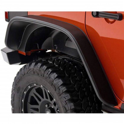 Front and rear fender flares standard coverage Bushwacker Flat Style