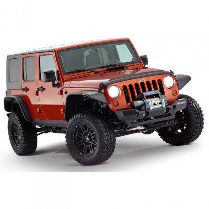 Front and rear fender flares standard coverage Bushwacker Flat Style