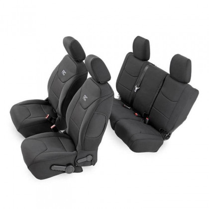 Seat cover set neoprene black Rough Country