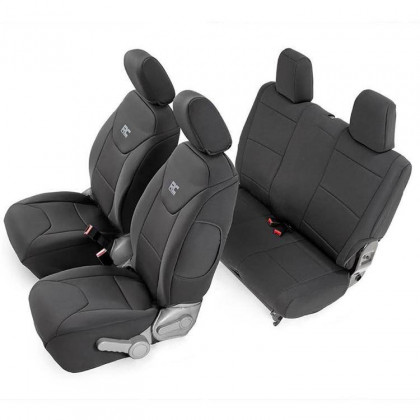 Seat cover set neoprene black Rough Country