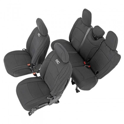 Seat cover set neoprene black Rough Country