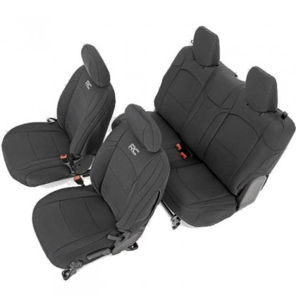 Seat cover set neoprene black Rough Country