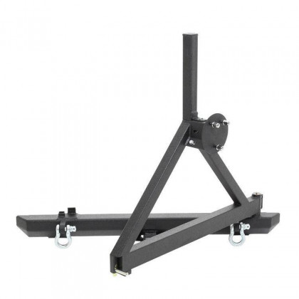 Rear tubular steel bumper with D-rings, tyre carrier and receiver hitch Smittybilt SRC Classic