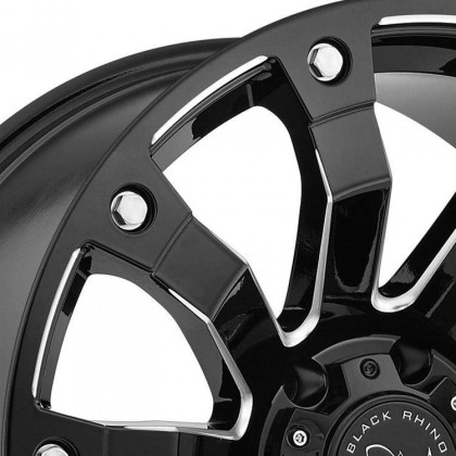 Alloy wheel Gloss Black Milled Selkirk Black Rhino