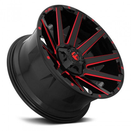 Alloy wheel D643 Contra Gloss Black/Candy Red Fuel