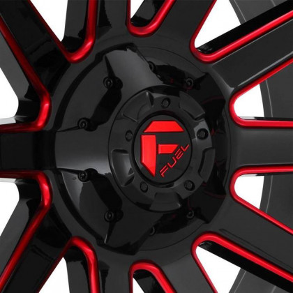 Alloy wheel D643 Contra Gloss Black/Candy Red Fuel