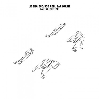 Mounting kit for SRM rack factory hard top Go Rhino