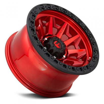 Alloy wheel D695 Covert Candy Red/Black Ring Fuel