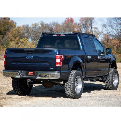 Roof rack system with front and rear LED light bar 40" Rough Country Crew Cab