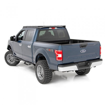 Roof rack system with front and rear LED light bar 40" Rough Country Crew Cab