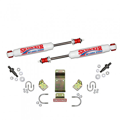 Dual steering stabilizer white Skyjacker