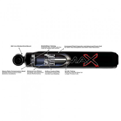 Rear hydro shock Skyjacker Black Max Lift 0-3,5"